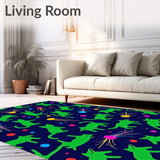 Whimsical Feline Illuminated Floor with LED Technology(Green)