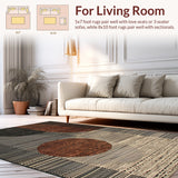 Ultra Soft Area Rug, Non Slip, Stain Resistant, Washable Area Rugs for Living Room, Bedroom, Rustic Cow Print Living Room Rug(Brown)