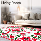 Suzani Embroidery Style with Bold Florals and Artisan Crafted Appeal(Red)