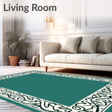 Botanical Vine Interwoven Scroll Lattice Framework(Teal)