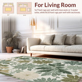 Ultra Soft Area Rug, Non Slip, Stain Resistant, Washable Area Rugs for Living Room, Bedroom, Abstract Low Pile(Gray)