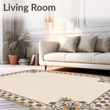 Classic Palmette Motif with Intertwined Lattice and Floral Sprays(Beige)