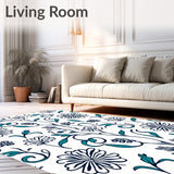 Boho Scrollwork Featuring Floral and Watercolor Wash (White) - ODIKA