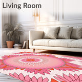 Dreamy Floral Medallion Accent Low Profile Construction(Pink)