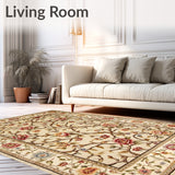 Grand Floral Tapestry Area for Refined Interior Design(Beige)