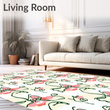 Coquette Checkered Petal Featuring Interlocking Floral Grid(Green)