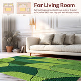 Ultra Soft Area Rug, Non Slip, Stain Resistant, Washable Area Rugs for Living Room, Bedroom, Vintage Boho Sage(Green)