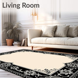 Intricate Medallion Damask Traditional Ornamental Design(Black)