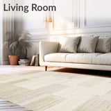 Elegant Textured Area Featuring Abstract and Warm Hues(Beige)