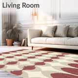 Desert Dusk Area Beige & Burgundy Echoing Arches(Beige)