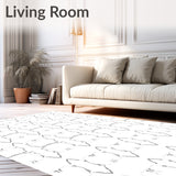 Nordic Luxe Interlocking Modern Minimalist Accent(White)