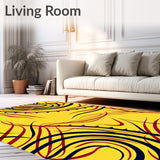 Dynamic Whirl Motion Transitional Curved Elegant Statement (Yellow)