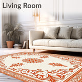 Artisan Crafted Floral Swirl Transitional Elegant(Orange)