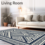 Chevron Zigzag Ethnic Folk Art(Blue)