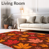 Autumn Foliage Semi Circle Entryway Welcome(Brown)