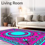 Elegant Medallion Ornate Vintage Embellished Charm (Pink)