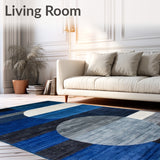 Abstract Circle Carpet(Blue)