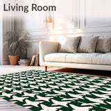 Christmas Houndstooth Area Holiday(Green)