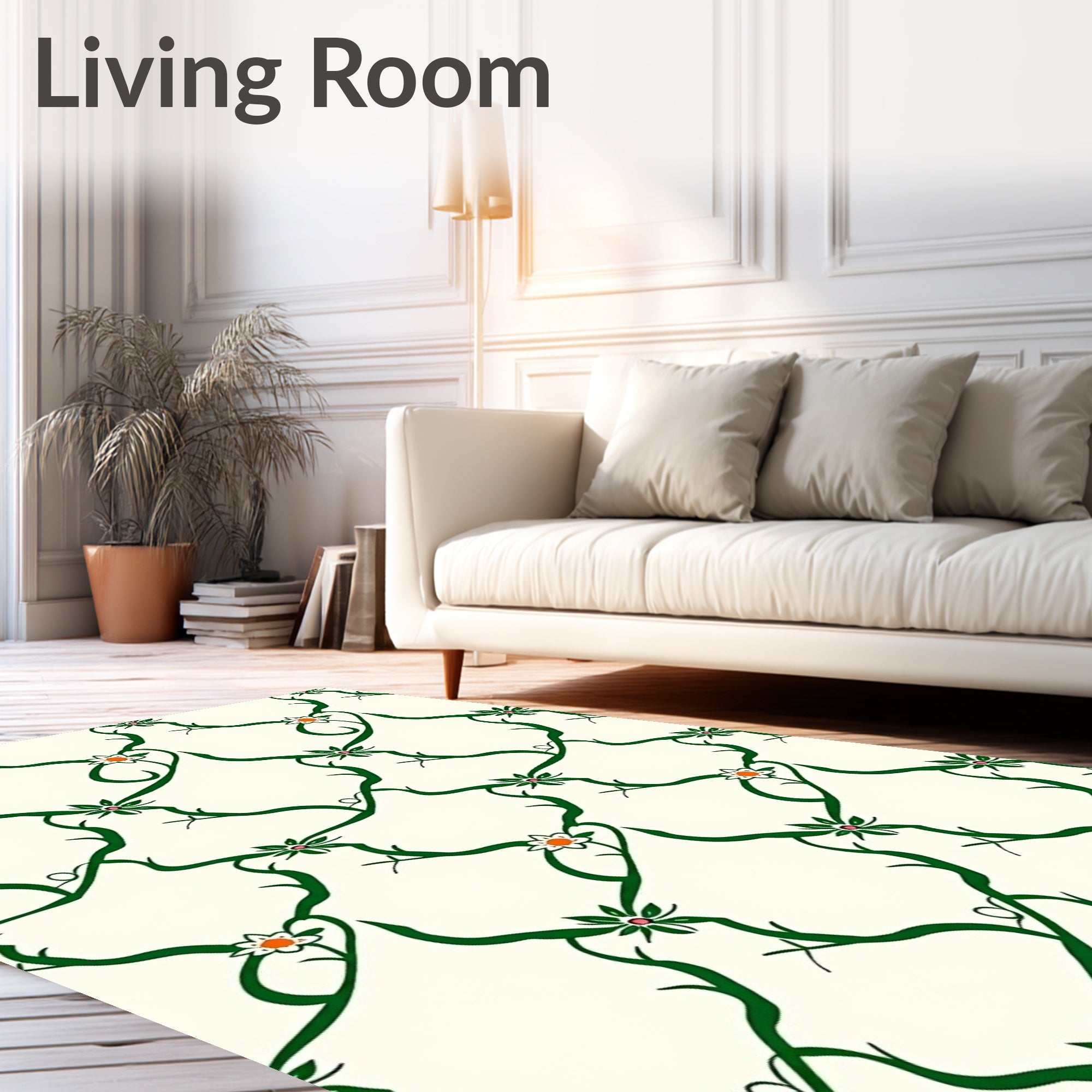 Enchanting Trellis Blossom Intertwined Lattice Arrangement (Green) - ODIKA