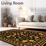 Elegant Blossom Interwoven Symmetrical Artistry Timeless Charm (Black) - ODIKA