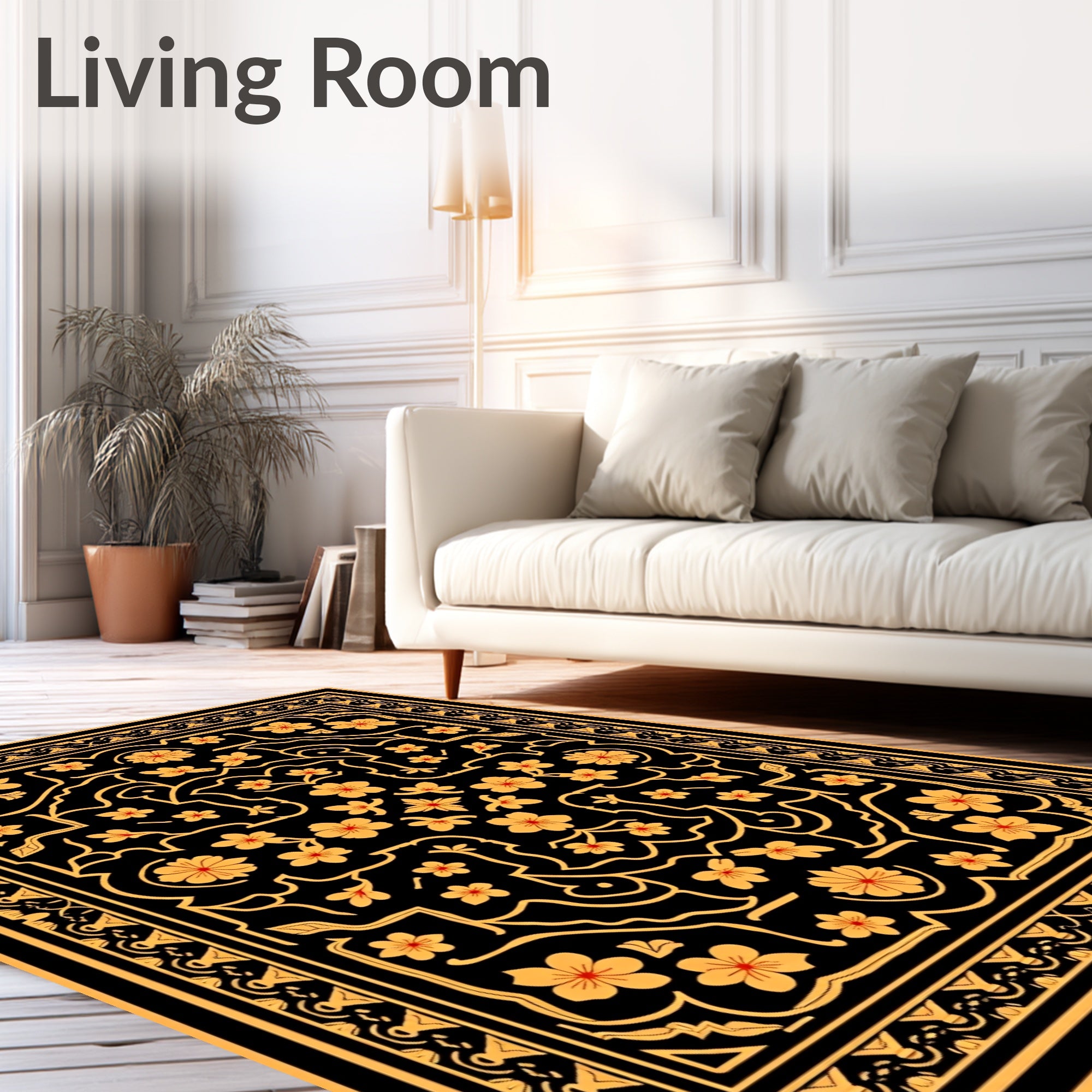 Elegant Blossom Interwoven Symmetrical Artistry Timeless Charm (Black) - ODIKA