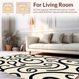 Contemporary Swirl Motif With Neutral Palette(Black)
