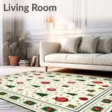 Xmas Charm Beige Holiday Tree Kitchen of Winter(White)