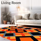 Harvest Argyle Patchwork with Interlocking Motifs(Orange)