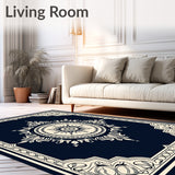 Dynasty Floral Interwoven Artistic Luxury Embellishment(Navy)