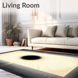 Sunset Vista Reversible Patio in Beige and Black(Beige)