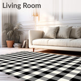 Countryside Harvest Gingham Patterned Welcoming Doorstep(Black)