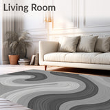 Abstract Marble Swirl Decorative with Cloud Formations(Gray)