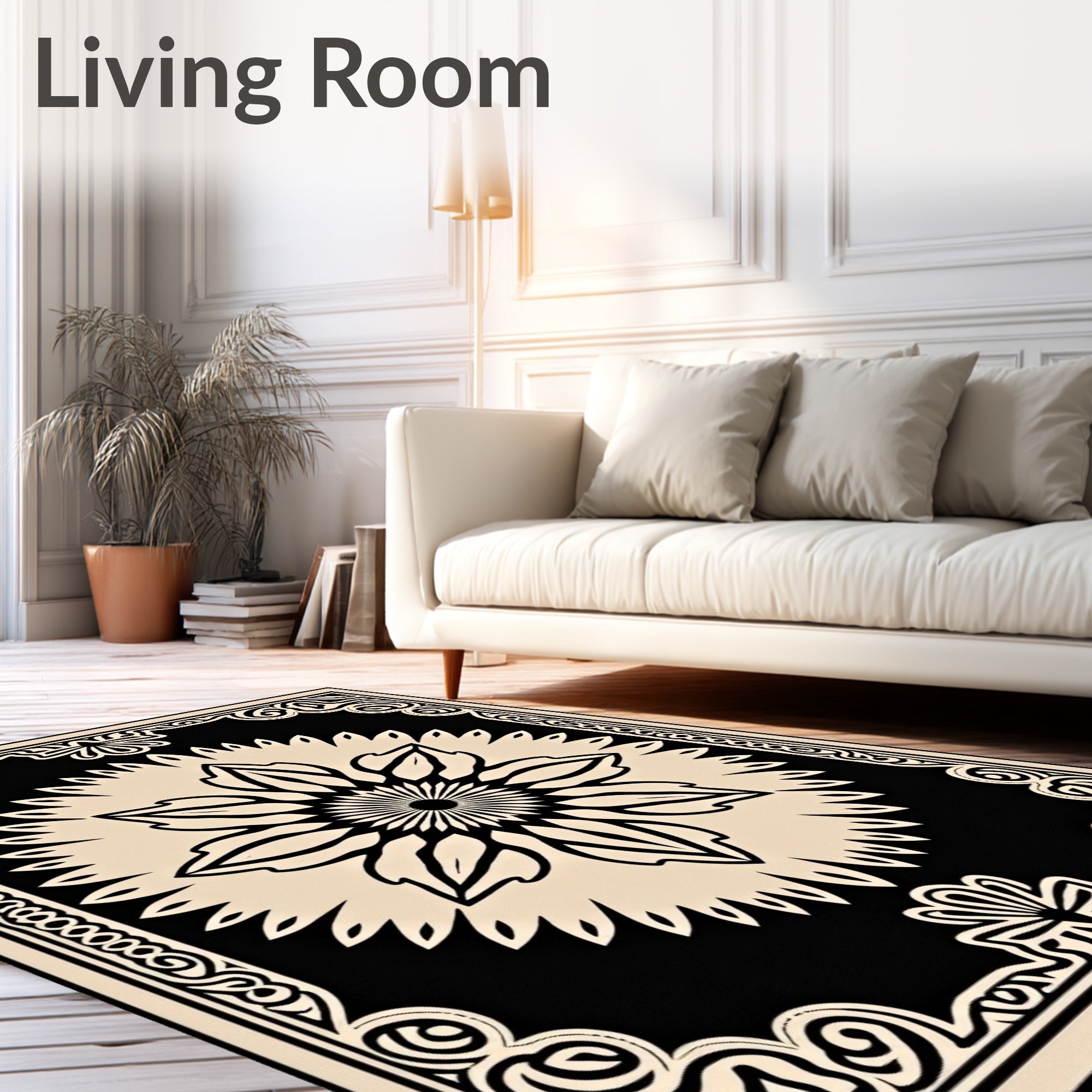 Weathered Starburst with Symmetrical Petal Framework (Black) - ODIKA