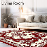 Traditional Damask Paisley Machine Pile (Red)