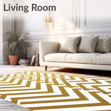 Chevron Zigzag Hallway with Point Details(Gold)