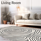 Elegant Swirl Spiral Textured Decorative Indoor Accent(Black)