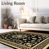 Luxurious Symmetrical Botanical Jacquard Heirloom Composition(Black)