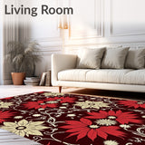 Sparkling Ornament Cluster with Poinsettia Bloom Holiday(Burgundy)