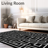 Artistic Labyrinth Maze Crisscross Abstract (Black)