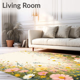 Spring Blossom Showcasing Playful Flower Sprays and Artistic Detailing(Ivory)