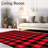 Yuletide Gingham Welcome Doorway Covering(Red)