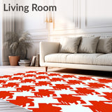 Buffalo Check with Abstract Chevron Detailing(Red)