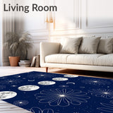 Mystical Moon Phases Celestial Floor(Blue)