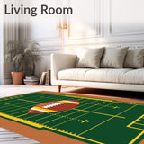 Football Field with Central Game Ball(Green)