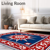 Yuletide Starburst Mosaic with Traditional Flourishes(Blue)