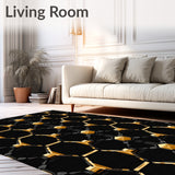 Interlocking Hexagon Honeycomb Modern Artistry(Gold)