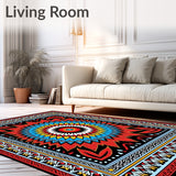 Nordic Starburst Mosaic with Interwoven Motif Detailing(Red)