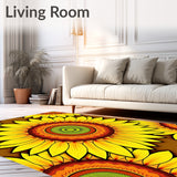 Radiant Sunburst Petals Decorative Handwoven Accent Bloom(Yellow)