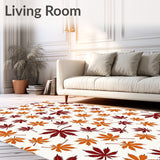 Autumn Maple Leaf Cascade with Rubber Backing(Orange)