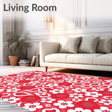 Elegant Floral Blossom Abstract (Red)